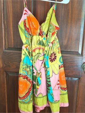 Metro Wear Girls Multi-Color Floral Sundress with Spaghetti Straps